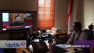 Ini Ekspresi Ahok Nonton Pencapresan Jokowi di TV 