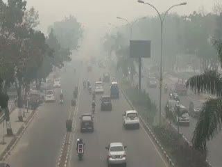 Begini Wajah Pekanbaru Dalam Kepungan Asap