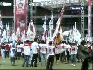 Ratusan Ribu Simpatisan Gerindra Padati GBK
