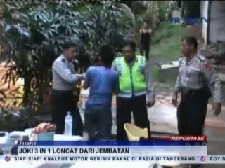 Hindari Kejaran Petugas, Joki 3 in 1 Nekat Loncat dari Atas Fly Over Latuharhary
