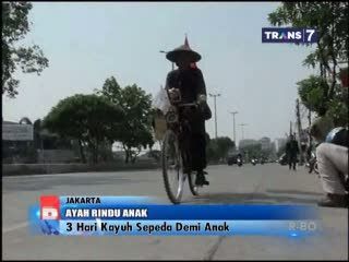 Rindu Anak, Seorang Ayah Bersepeda dari Purbalingga ke Jakarta