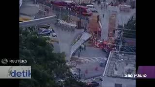 Buruh Bangunan Tewas Tertimpa Bangunan Monorel di Sao Paulo