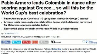 Selebrasi Unik Ala Pemain Kolombia