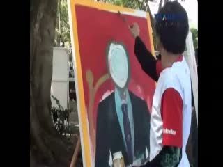 Pelukis Melukis 53 Lukisan untuk Jokowi