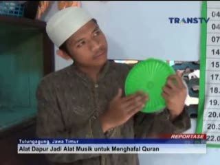Unik! Alat Dapur Jadi Alat Musik untuk Menghafal Quran