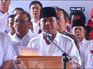 Prabowo Tolak Hasil Rekapitulasi