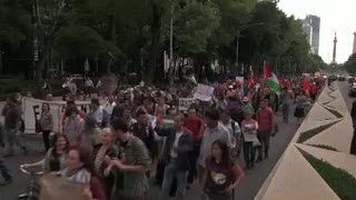 Bela Warga Palestina, Ratusan Warga Meksiko Demo Kecam Israel