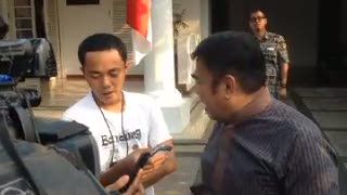 Facrul Rozi Bahas Drone di Kantor Transisi Jokowi