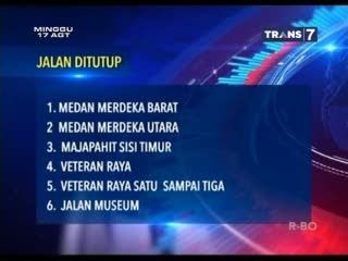 17 Agustus, Jalan Sekitar Istana akan Dialihkan
