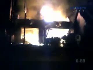 Akibat Korsleting Listrik, Kios Pasar Ludes Terbakar