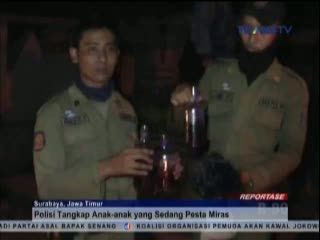 Sejumlah Anak-anak Tertangkap saat Berpesta Miras
