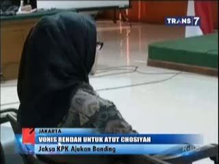 Vonis Rendah untuk Atut, Jaksa KPK Ajukan Banding