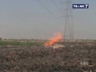 Semburan Api dan Lumpur dari Tanah Gemparkan Warga Ngawi