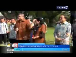 Presiden SBY Berpamitan kepada Seluruh Staf Istana