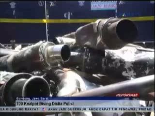 Ratusan Knalpot Bising Terjaring Razia