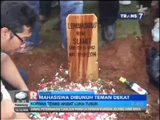 Motif Pembunuhan Mahasiswa oleh Teman Kakaknya Terungkap