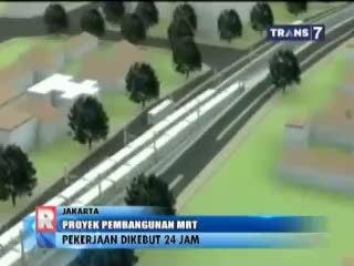 Proyek MRT, Pekerjaan Dikebut 24 Jam
