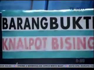 Knalpot Sitaan Dibuat karya Seni