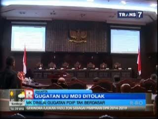 Gugatan UU MD3 Ditolak karena Dinilai Tak Berdasar