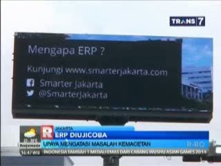 Uji Coba ERP Upaya Mangatasi Masalah Kemacetan