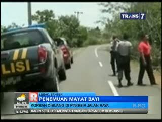 Penemuan Mayat Bayi di Pinggir Jalan Raya