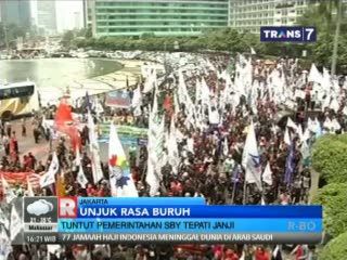 Ribuan Buruh Demo Pemerintahan SBY untuk Tepati Janji