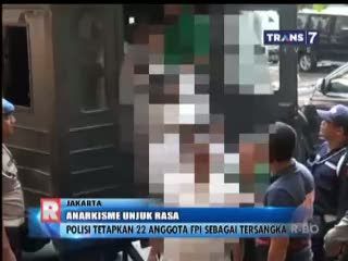 Polisi Tetapkan 22 Anggota FPI Sebagai Tersangka