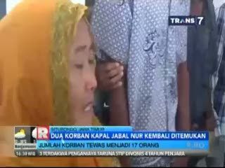 Jumlah Korban Kapal Jabal Nur Menjadi 17 Orang