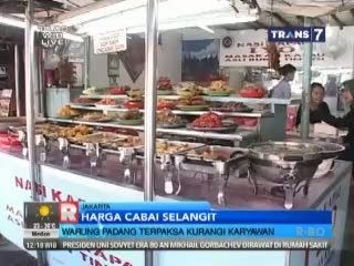 Harga Cabai selangit Warung Padang Kurangi Karyawan