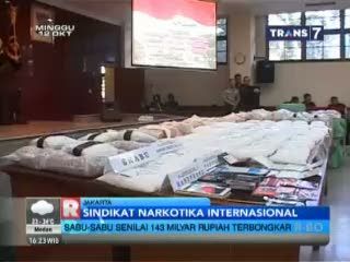 Sindikat Sabu-sabu Senilai Rp 143 Miliar Terbongkar 
