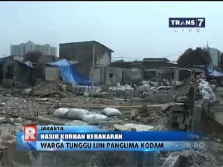 Nasib Korban Kebakaran Tunggu Izin Panglima Kodam