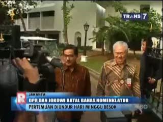 DPR Urung Bahas Nomenklatur Kabinet dengan Presiden