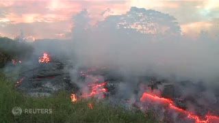Aliran Lava dari Gunung Kilauea Hawaii