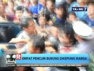 Pencuri Burung Dihajar Massa