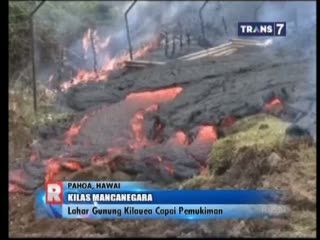 Penampakan Aliran Lahar Gunung Kilauea Saat Meletus