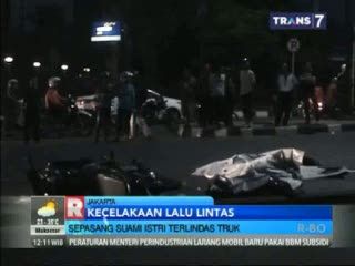 Sepasang Suami Istri Tewas Terlindas Truk