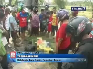 Pemotor Tewas Mengenaskan Terlindas Truk Pasir