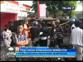 Tidak Rela Kecurian, Pemilik Mobil Kejar Pelaku