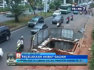 Lokasi Lubang Galian Tempat Jatuhnya Pemotor Belum Ditutup