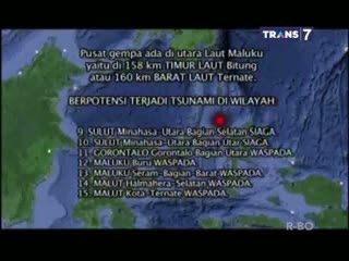 Gempa 7,3 SR Guncang Indonesia Timur dan Berpotensi Tsunami