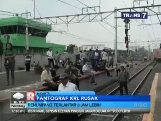 Pantograf KRL Rusak, Penumpang Terlantar 3 Jam Lebih