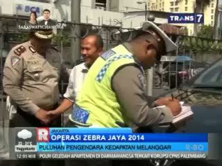Puluhaan Pengendara Terjaring Operasi Zebra 2014