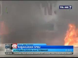 SPBU Terbakar Akibat Selang Tertarik