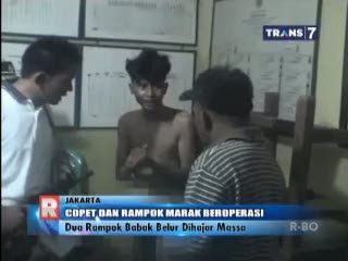 2 Perampok Babak Belur Dihajar Warga