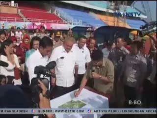 Presiden Jokowi Tinjau Komplek Olahraga Jakabaring