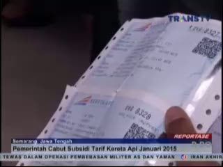 Pemerintah Cabut Subsidi Tarif KA Januari 2015