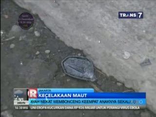 Naik Motor 5 Orang, Ayah dan 2 Anaknya Tewas Terlindas Truk