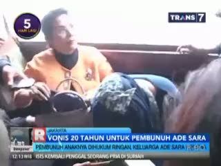 Pembunuh Ade Sara Ajukan Banding