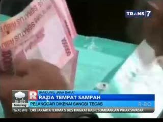 Denda Rp 250 Ribu Bagi Mobil yang Tak Miliki Tempat Sampah di Bandung