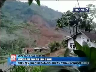 Presiden Jokowi Datangi Lokasi Tanah Longsor